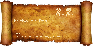 Michalek Rea névjegykártya